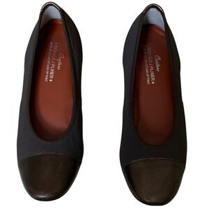 Donald J Pliner Women’s Halo Crepe Calf‎ Leather Brown Couture Ballet Flats 6M